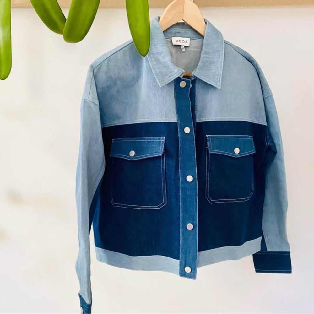 ACOA two tone denim jacket - new - never worn